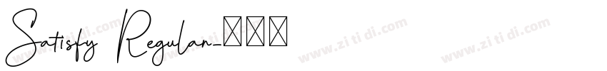 Satisfy  Regular字体转换